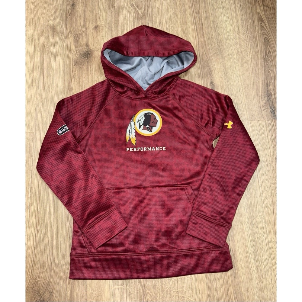 VTG Vintage NFL Washington Redskins Football Under Armor Sweatshirt Kids XS